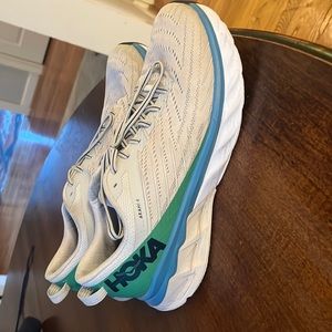 Mens Hoka size 12. Maybe worn 5 times . Grey blue green